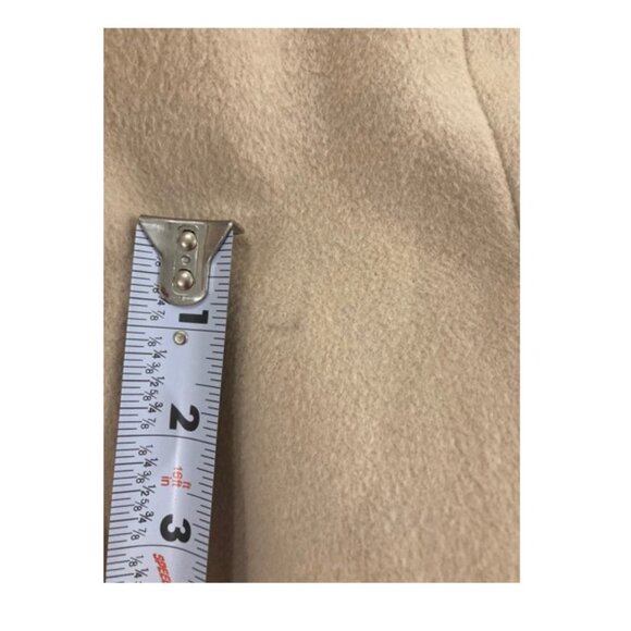 Vintage 100% Cashmere Coat Size Medium Mink Fur Collar MCM 60s 50s 3/4 Sleeves - Picture 8 of 13